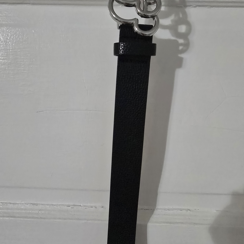 Disney Black Belt with Silver Mickey Buckle